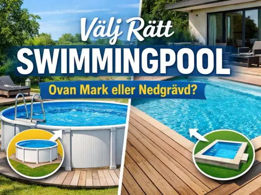 Välj rätt swimmingpool: en ovan mark eller en nedgrävd, djup pool.